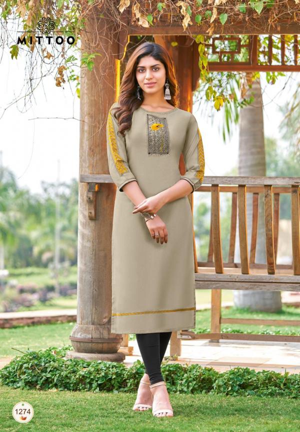 Mittoo Palak 31 Fancy Rayon Embroidery Kurti